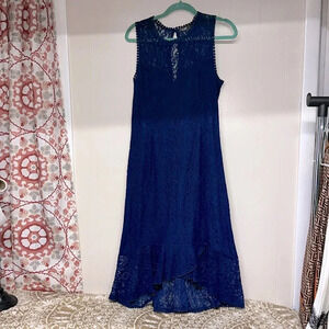 Cure Royal Blue Shift Dress Embellished SzL